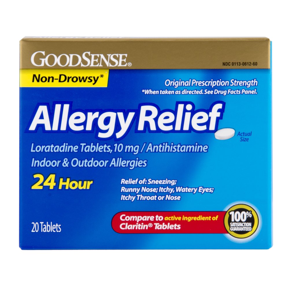 GoodSense Allergy Relief Loratadine Antihistamine Tablets, 10 mg, 20 Ct
