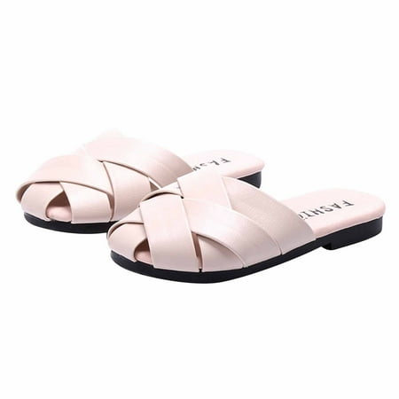 

Shoes Baby Girls Cute Weave Hollow Out Non-Slip Soft Sole Beach Roman Sandals Slippers Sale Christmas Gifts