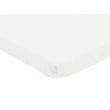 UPC: 0846480075660 | Boho Fringe Ivory Fitted Mini Crib Sheet by Sweet Jojo Designs