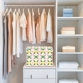 thumbnail image 4 of Yayeee Collapsible Cube Storage Bin with Lid Fabric Closet Decorative Basket with Handles, Yellow Symmetrical Stars, 4 of 7
