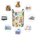 thumbnail image 4 of Fotbe Travel Animals Pattern Laundry Basket with Handles, Waterproof Large Laundry Hamper, Wash Bag for Corner Dorm, Rolling Laundry Basket with Handles-Medium, 4 of 6