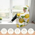 thumbnail image 5 of Wearable Blanket Hoodie Oversized Soft Warm Hooded Blanket Yellow Lemon Blanket Throw Wrap Poncho for Women, 5 of 6