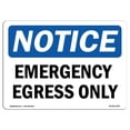 thumbnail image 1 of SignMission OS-NS-A-710-L-11780 7 x 10 Po Panneau d'Affichage OSHA - Sortie d'Urgence Seulement, 1 of 1