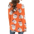 thumbnail image 5 of Ugly Christmas Sweater for Women Casual Open Front Long Sleeve Cardigan Xmas Santa Print Holiday Party Outerwear, 5 of 6