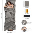 thumbnail image 3 of CZCPP-sac de Couchage Doublure, Drap de Voyage & Sac de Couchage Adulte, Draps de Camping Sac de Couchage de Voyage pour Randonnée, Hôtels & Auberges - Drap de Voyage Léger Simple & Double Draps de Camping, 3 of 4