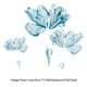 thumbnail image 4 of Pegatinas de pared de flores Moyic impermeables azul claro, 4 of 6