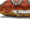 thumbnail image 4 of Orange Pet Bed, Indigenous Cultural Motif Pattern Traditional Borders, Chew Resistant Pad for Dogs and Cats Cushion with Removable Cover, 24" x 39", Orange Yellow and White, by Ambesonne, 4 of 4
