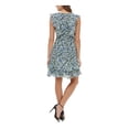 thumbnail image 2 of TOMMY HILFIGER Womens Navy Floral Cap Sleeve Above The Knee Fit + Flare Dress 4, 2 of 3