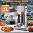 thumbnail image 3 of Hakka Brothers SV-3 7 lb, Embutidora de Salchichas Vertical de Acero Inoxidable de 3 L, 2 Velocidades, Automática, 3 of 5