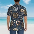 thumbnail image 6 of Balery Nautical Print Men's Hawaiian Shirts Short Sleeve Beach Shirt Relaxed Fit Vacation Button Down Shirts-Small, 6 of 9