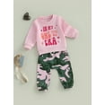 thumbnail image 4 of Jxzom Baby Girl First Birthday Outfit In My One Year Old Era Sweatshirt Tops Long Sleeve 1st Birthday Shirt with Rugby/Camouflage Pants Fall Clothes Set, 4 of 10