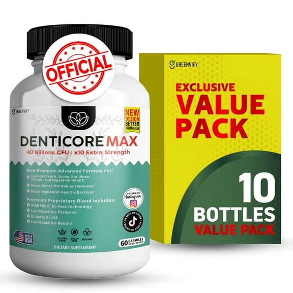 DentiCore Max – Advanced Oral Probiotics for Gums & Teeth Health, 40 Billion CFU, Fresh Breath Support