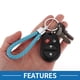 thumbnail image 4 of Llavero para Automóvil Unique Bargains Llavero Universal con Anillo para Llaves de Fob para Casa Aleación de Zinc Tono Plateado Azul Claro 2 Pcs, 4 of 6
