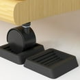 thumbnail image 3 of FRCOLOR 4 Pcs Floor Protector Fixed Foot Pad Furniture Wheel Wedge 8x8CM Black, 3 of 8