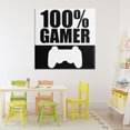 thumbnail image 3 of Stupell Industries Contemporary 100% Gamer Black & White Canvas Art, 36 x 36, by Kim Allen, 3 of 8