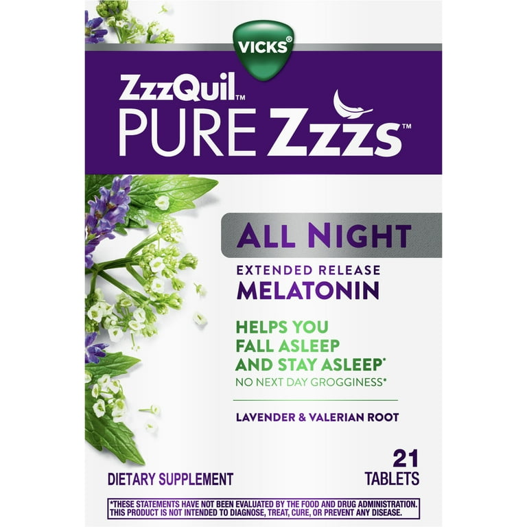 ZzzQuil Pure Zzzs All Night Natural Sleep Aid Pill, Drug