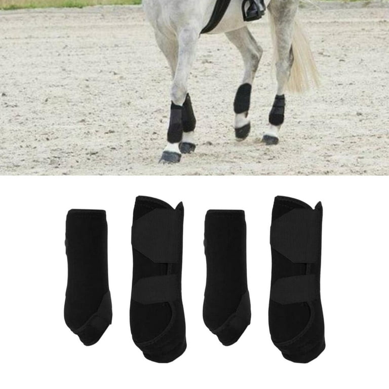 4x Neoprene Horse Boots Leg Protection Wraps Shockproof Tendon