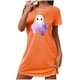 thumbnail image 2 of Camisón corto de talla grande para mujer, camisón de manga corta con estampado de pecho a la moda, camisón para mujer, 2 of 5