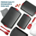 thumbnail image 5 of Joytable Cookie Sheet Set, Cookie Sheet Non-Stick Sets For Oven, Black, 8pc, 5 of 7