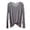 Grey, variant on EDFBUYKRS Woman Blouse Plus Size Short Sleeve Casual Tops Heart Print Button Down Shirts for Women Xl