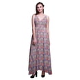 thumbnail image 1 of Bimba Floral Ladies Printed Resort Maxi DrawstringDressSpaghetti Strap Beach Wear-X-Small, 1 of 6