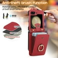 thumbnail image 4 of Phone Case for Samsung Galaxy Z Flip 7 Wallet Cell Cover with Crossbody Strap, Ring Stand RFID Blocking Credit Card Holder Shockproof Drop Protective Case for Galaxy Z Flip 7 Women Girls, Red, 4 of 10