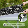 thumbnail image 6 of Black Gothic Hand Eye Pattern Square Fitted Tablecloth with Elastic Edge,Square Table Cover,Washable Elastic Table Cover for Home Kitchen Party Decor 36"x36", 6 of 6