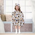 thumbnail image 6 of Wearable Blanket Hoodie for Kids Cute Ghost and Pumpkin Flannel Hooded Blanket with Pockets and Sleeves Suitable for Boys and Girls, 6 of 7