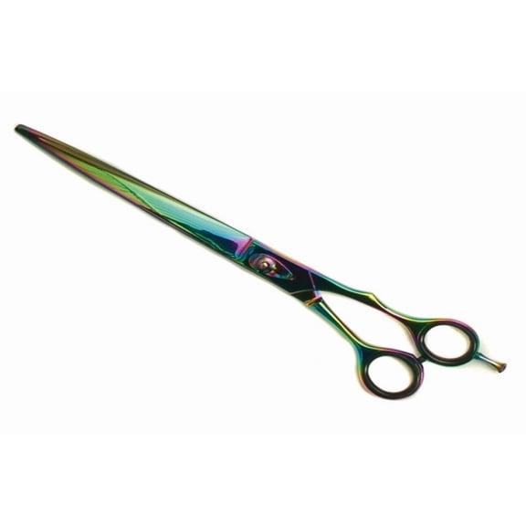 TAMSCO 10.5-Inch Classic Grooming Shear Plasma Coated Semi-Convex Edge Japanese Stainless Steel Classic Design Plasma Coated Removable Finger Rest