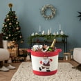 thumbnail image 6 of JoyMoreHome Christmas Basket with Santa Claus or Reindeer Doll, Woven Cotton Rope Christmas Storage Basket with Handles, for Christmas Decoration Storage, 6 of 6