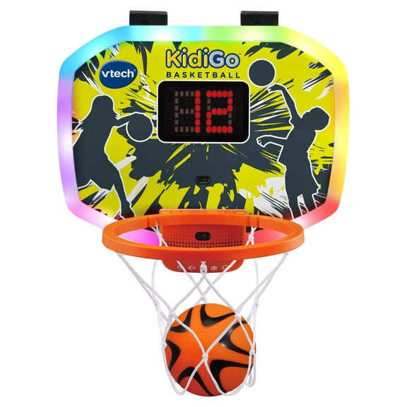 VTech® KidiGo™ Basketball Hoop with Basketball & Light-Up Scoreboard, Electronic System for Kid Activities