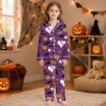 thumbnail image 2 of LILIYA Halloween 2-Piece Loose-fit Button Down Matching Pajama Set, Soft & Cute for Cozy Nightwear Loungewear 9-10 Years, 2 of 4