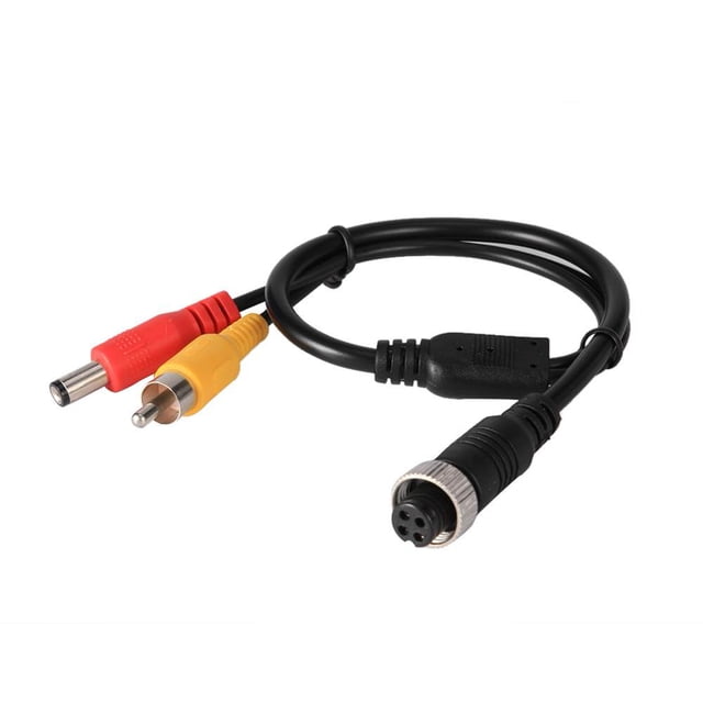4Pin Aviation Head to RCA Male DC Male Extension Cable Adapter for Camera