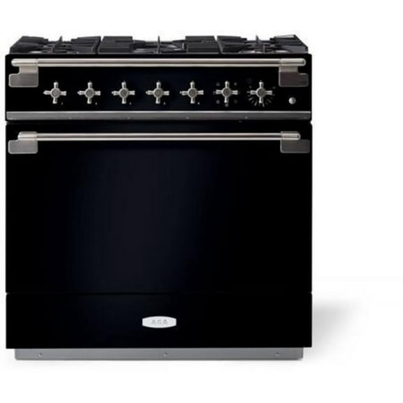 Aga Ael361df Elise Series 36" Wide 4.5 Cu. Ft. Free Standing Dual Fuel Range - Black