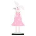 thumbnail image 2 of FAMTKT Easter Bunny Wooden Easter Wooden Decorations Easter Tabletop Decor for Spring Easter Home Table Centerpieces Party Room Office Tiered Tray Decor, Spring Savings, 2 of 4