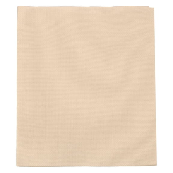 14 Count Cross Stitch Cloth 19"x28", Embroidery Cotton Fabric DIY Cross Stitch for Handmade Needlework Art Crafts Machine Embroidery, Khaki