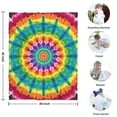thumbnail image 4 of Rainbow Tie Dye Mandala Pattern Blanket,Comfortable Soft Lamb Wool Throw Blanket,All Season,Warm Lightweight Blankets for Sofa Bed Couch Living Room Chair,30"x40", 4 of 4