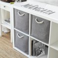 thumbnail image 5 of Fabric Storage Cube, Storage Cube Basket, Foldable Storage Box For Toys, Clothes 25 X 25 X 25 Cm (set Of 3, Grey), 5 of 5