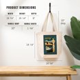 thumbnail image 5 of Tote Bag, Anchorage, Alaska, Retro Skyline,, Unisex, Reusable, Washable Canvas, Unique Art, 5 of 7
