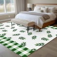 thumbnail image 4 of 6'x9' Area Rugs, Botanical Leaf Indoor Outdoor Area Rug for Living Room Bedroom, Green Buffalo Plaid Checkered Country Washable Bathroom Rugs Kitchen Floor Carpet Mats Home Decor Aesthetic, 4 of 8