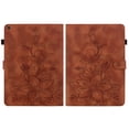 thumbnail image 5 of Case for Samsung Galaxy Tab A 10.1 2019 SM-T515/SM-T510, Flower Pattern PU Leather Multi-Angle Viewing Stand Shockproof Flip Case with Card Slot, Magnetic Clasp, Pencil Slot, Brown, 5 of 11