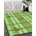thumbnail image 3 of Ahgly Company Machine Washable Indoor Square Transitional Jade Green Area Rugs, 4' Square, 3 of 7