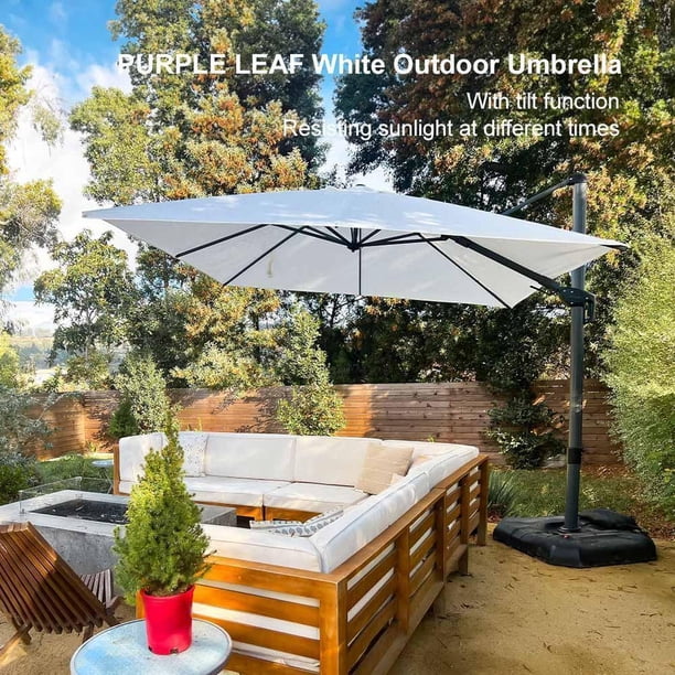 3 tier patio umbrella costco 10' x 13' Wood-Look Seasons Sentry Cantilever Umbrella