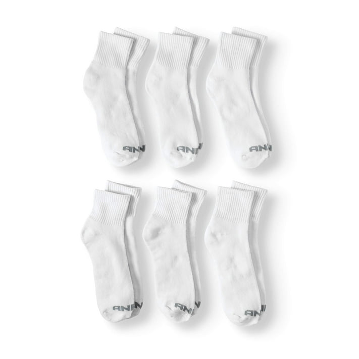 Men‘s Full Cushion Quarter Cut Socks, 6 Pack
