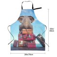 thumbnail image 2 of Kdxio Elephant Sits On A Stack Of Luggages Ocean Apron with Pockets Adjustable Kitchen Aprons for Men Women Waterproof Aprons for Cooking,Drawing,Crafting, Baking Household Cleaning, 2 of 8