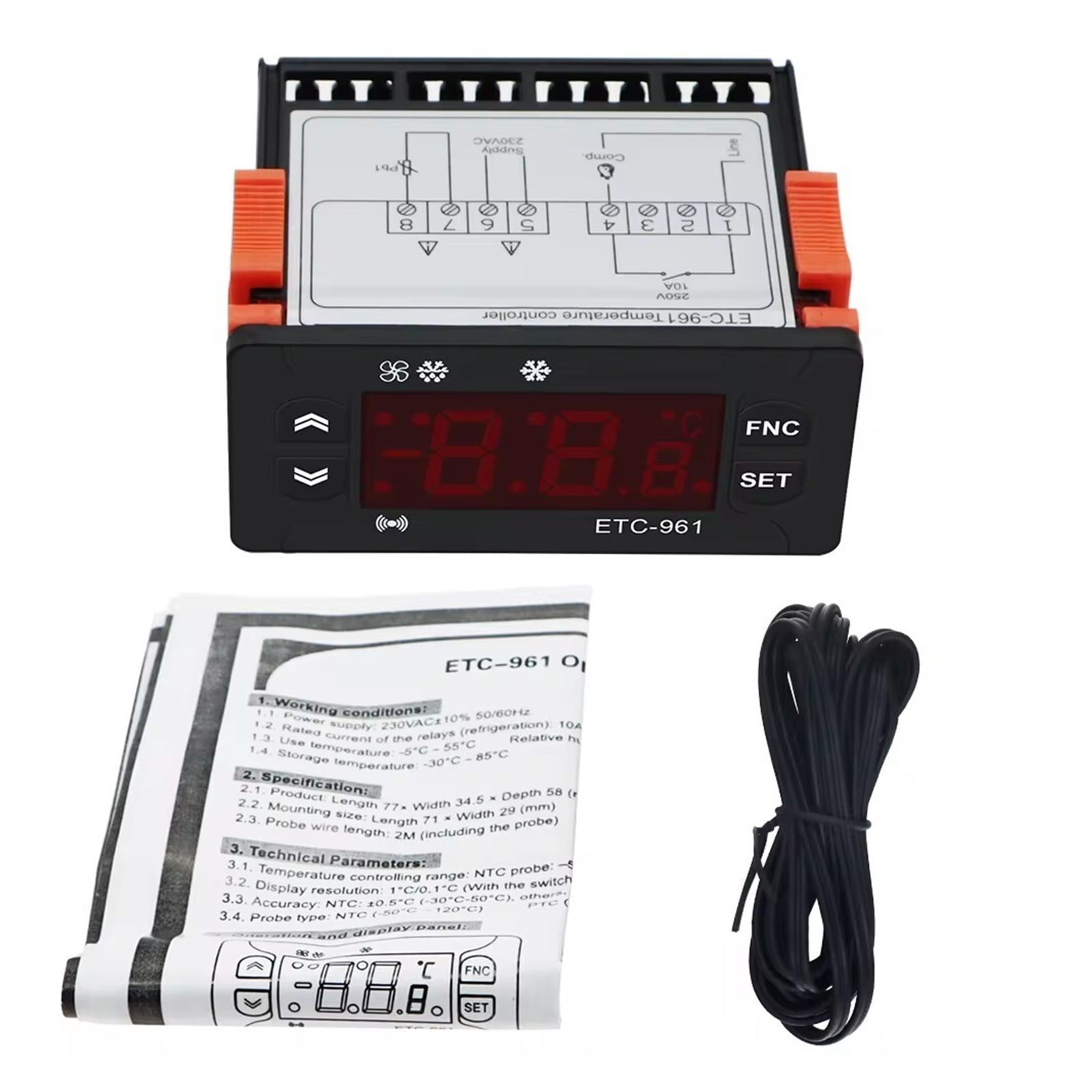 ETC-961 Thermostat Temperature Controller Humidity Control Thermometer Hygrometer ,Fast Response