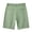 Green, variant on Women's Casual High Waist Roll Cuff Stretch Twill Bermuda Shorts with Pockets Black