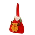 thumbnail image 2 of Festive Reusable Christmas Gift Bag ,Brushed Cloth Candy & Apple Pouch, Premium Holiday Decoration, 2 of 3
