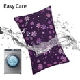 thumbnail image 5 of Rateoe Purple Snow Flakes Pattern Decorative Pillow Case,Throw Pillow Covers,Plush Pillow Cover,Soft Pillow Case,Velvet Pillow Case-14"x20", 5 of 5