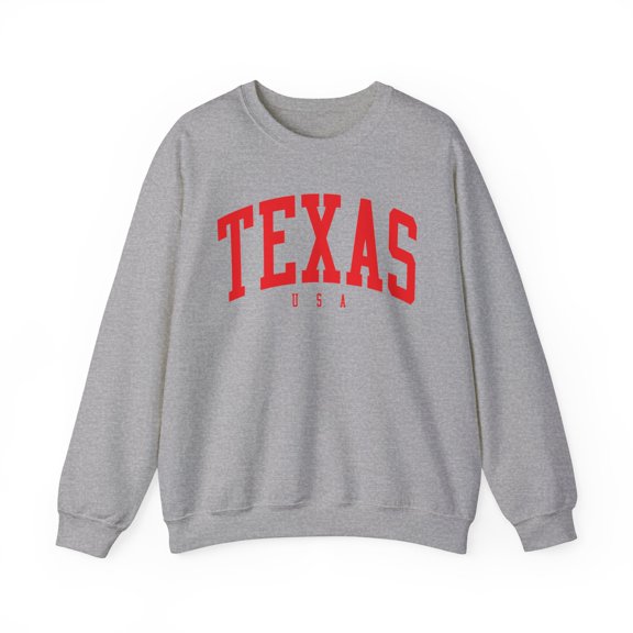 Texas TX Sweatshirt Gifts Crew Neck Shirt Long Sleeve Unisex